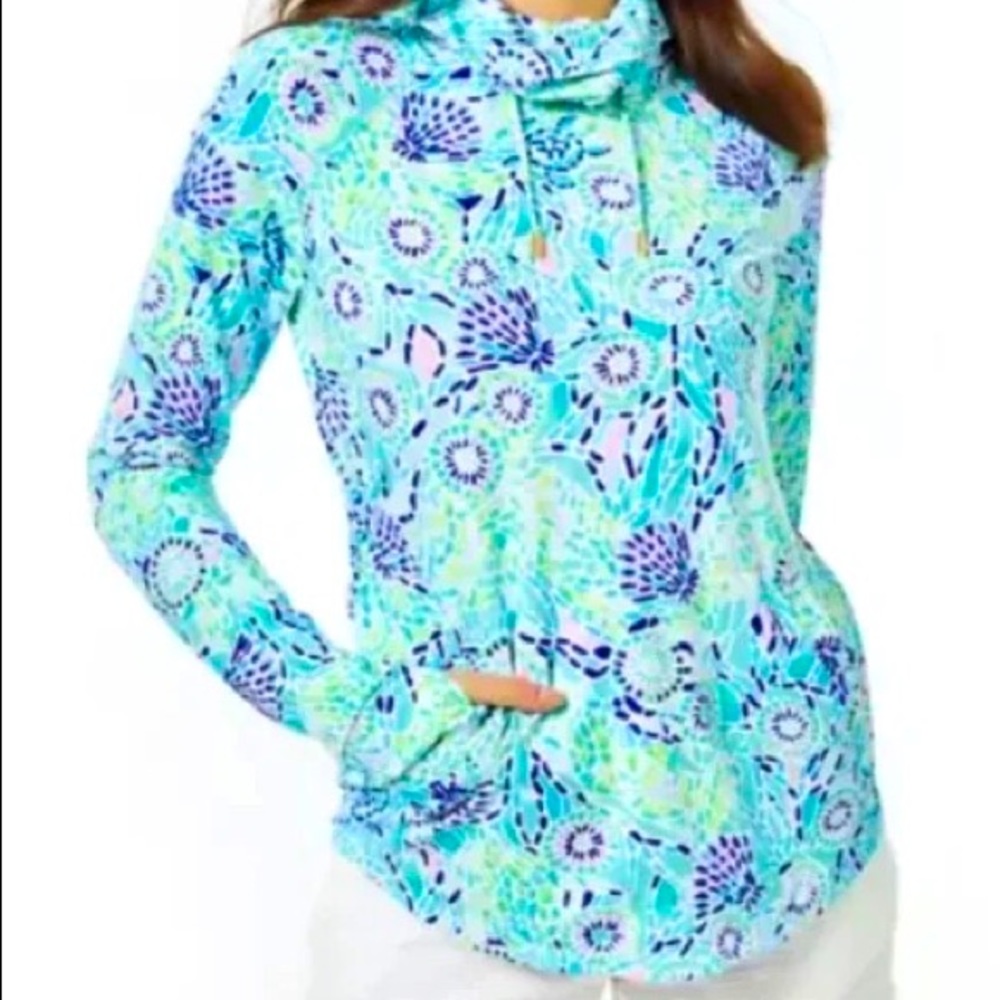 Lilly Pulitzer® Lilblock UPF 50+ Popover,  Open Water Blue Ibiza, size  Lg